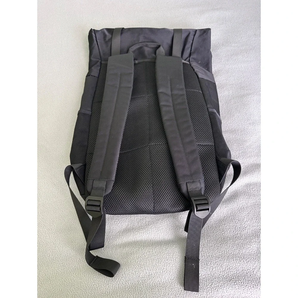 Fabletics Backpack The Only Backpack Black Roll Top Computer Sleeve Nylon